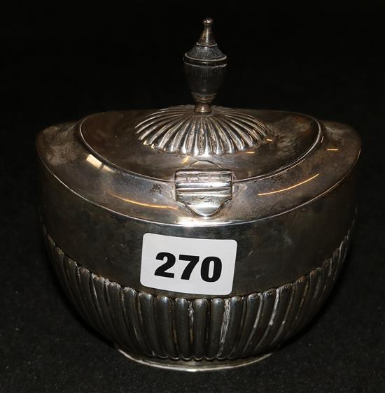 Silver tea caddy